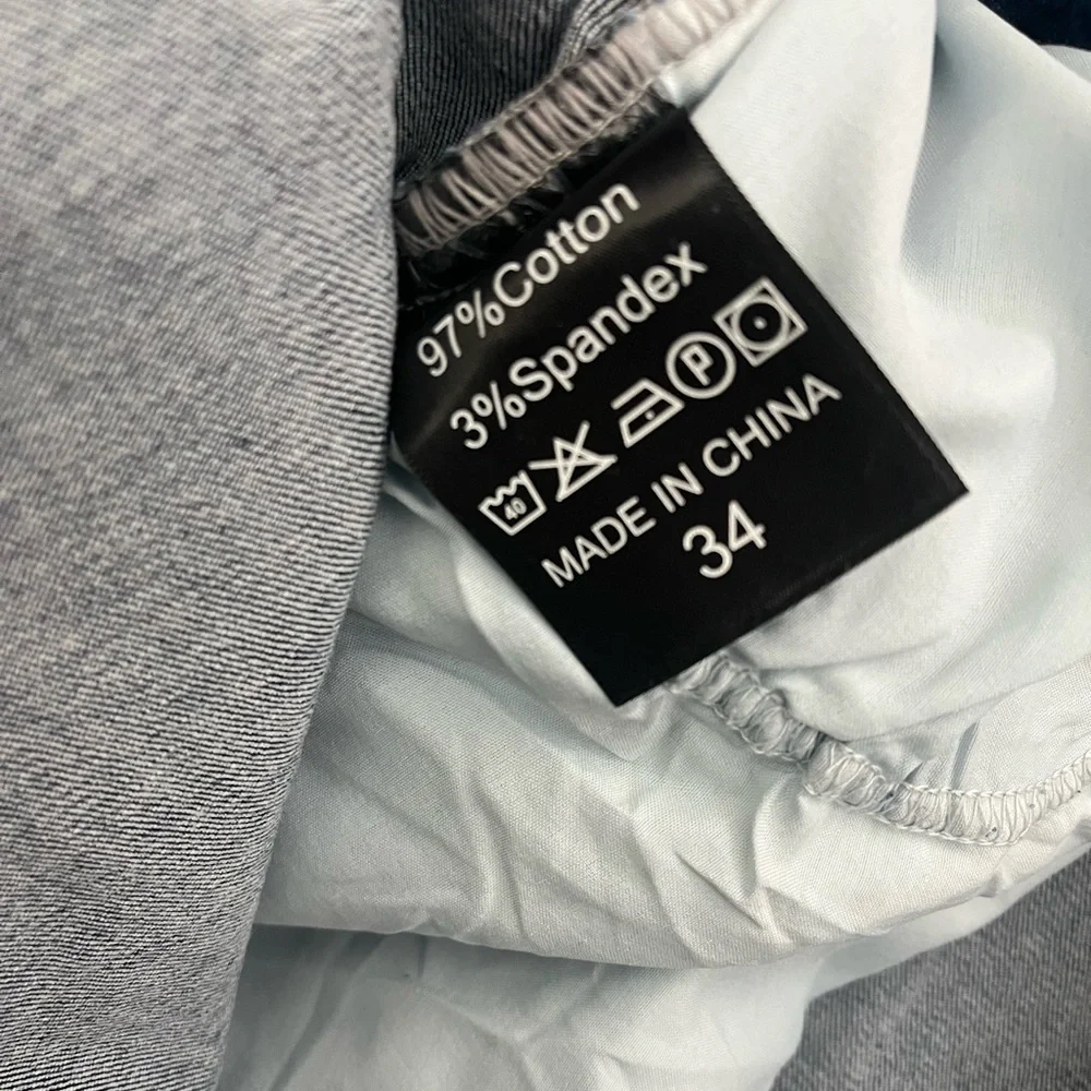 Men’s Distressed Blue Skinny Jeans Size 34 | Stretch Denim